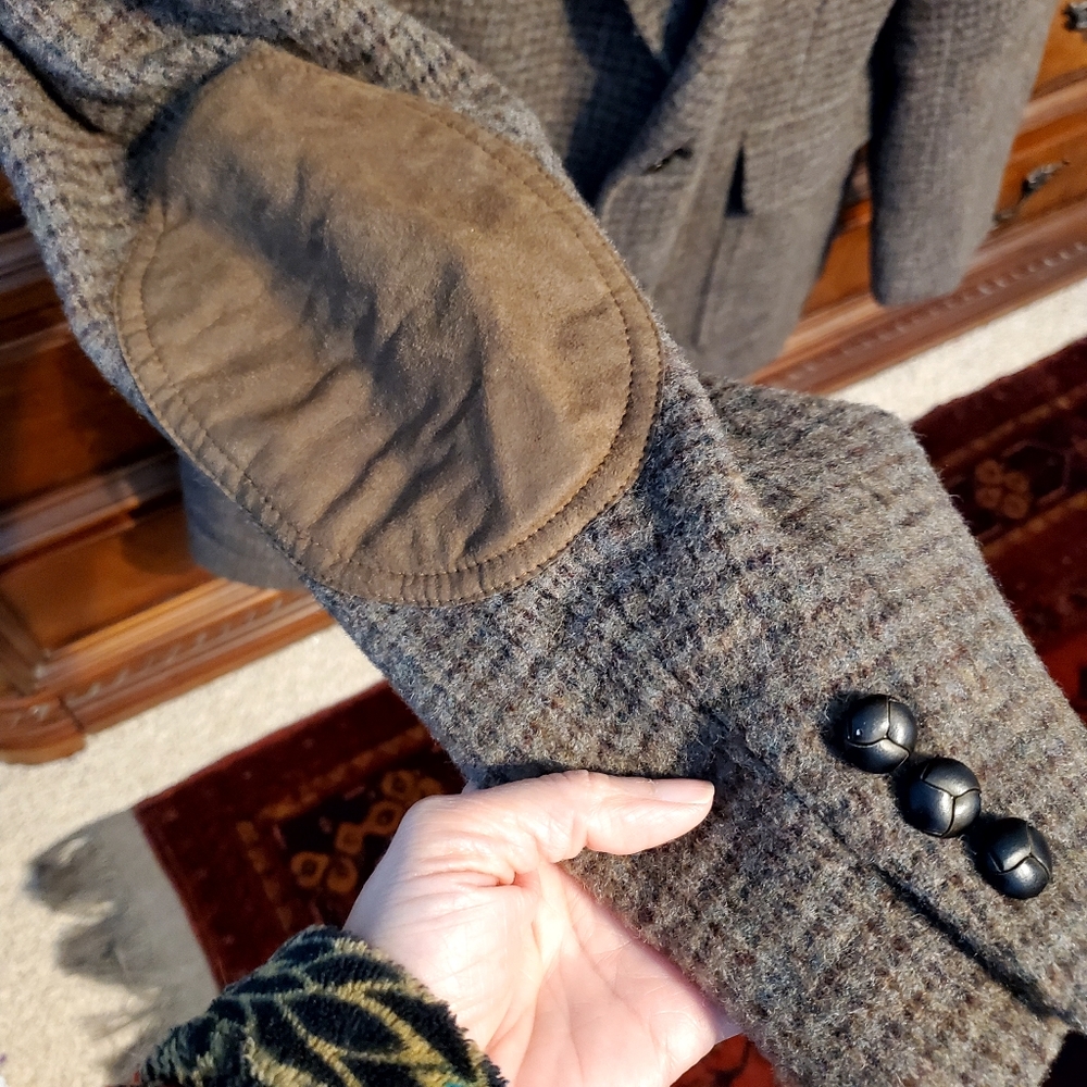 Pendleton Brown & Maroon Checked Wool Blazer Size… - image 2